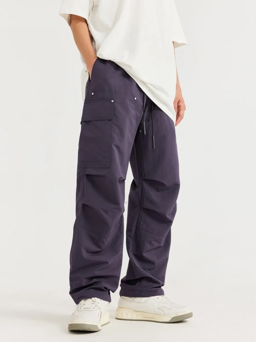 Men's Wide Leg Cargo Pants, image 5