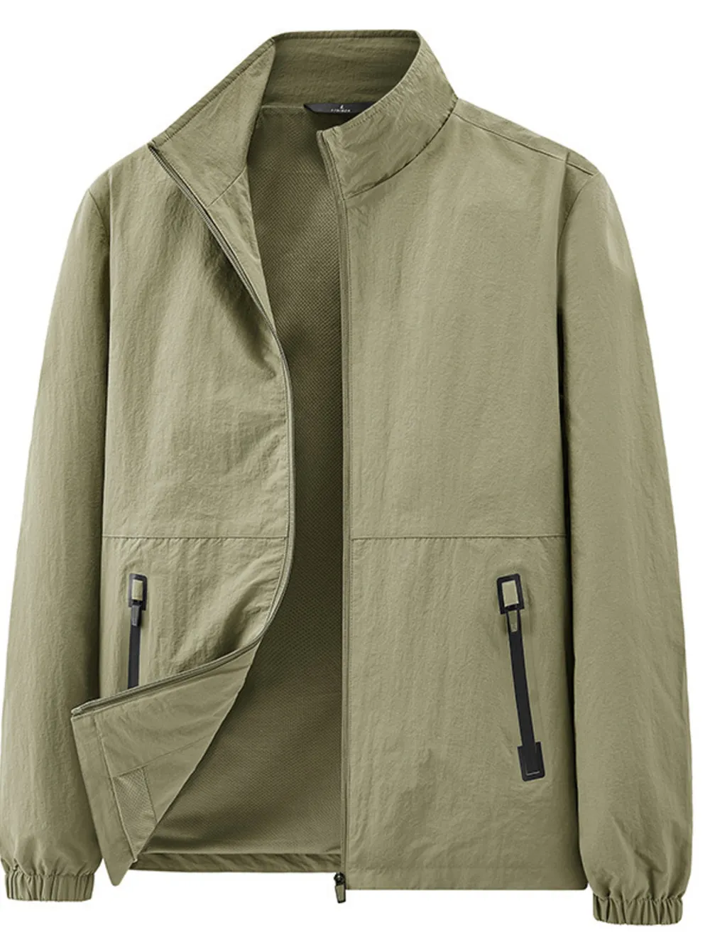 Men's Plus Size Zip Up Long Sleeve Jacket, image 5