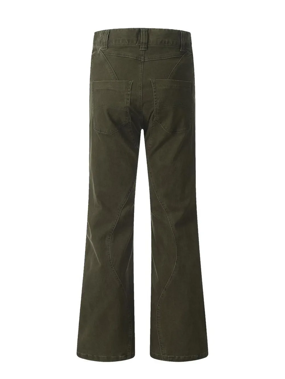 Men's Washed High Waist Flare Pants, image 3