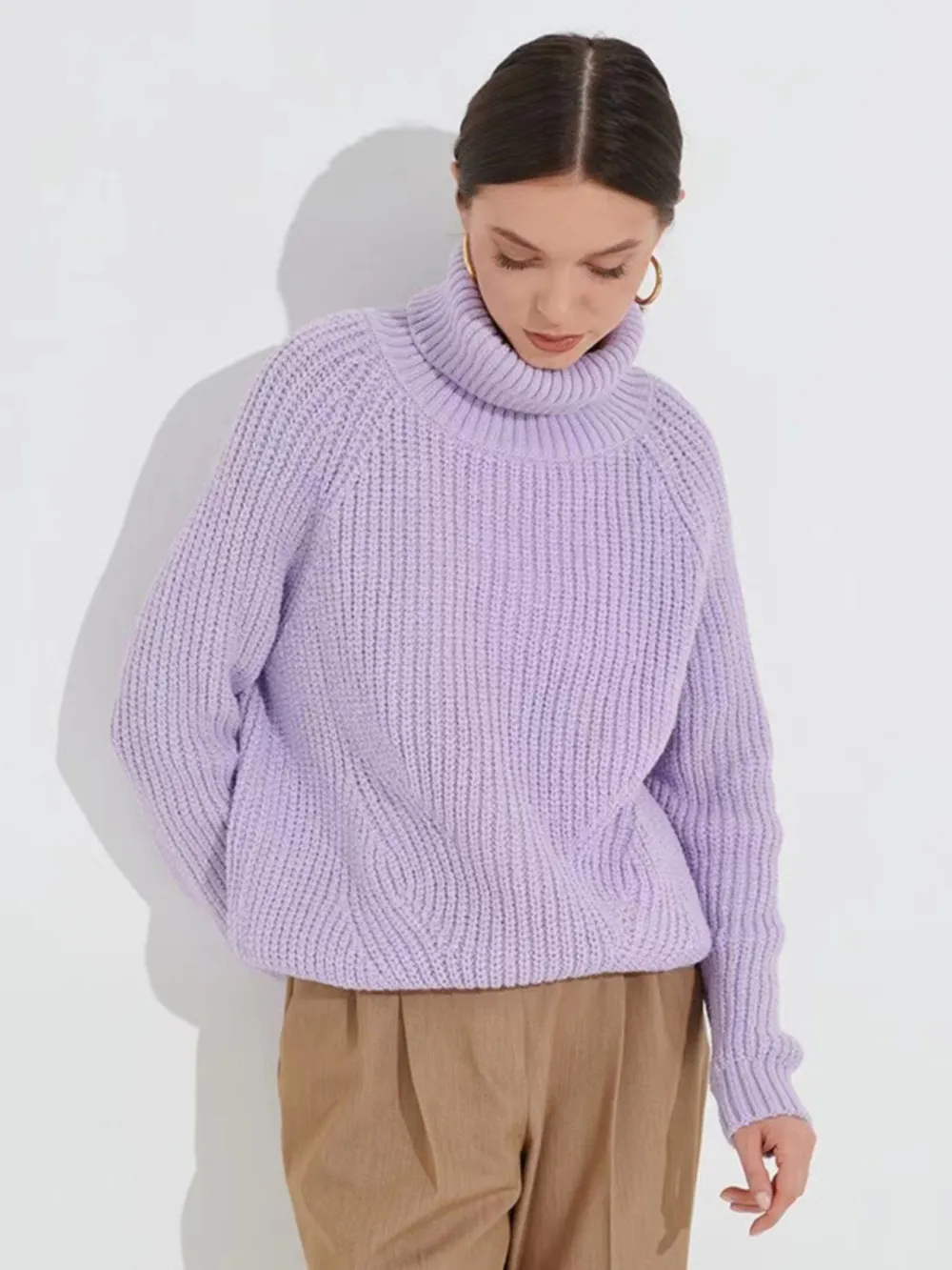 Turtleneck Long Sleeve Sweater, image 8