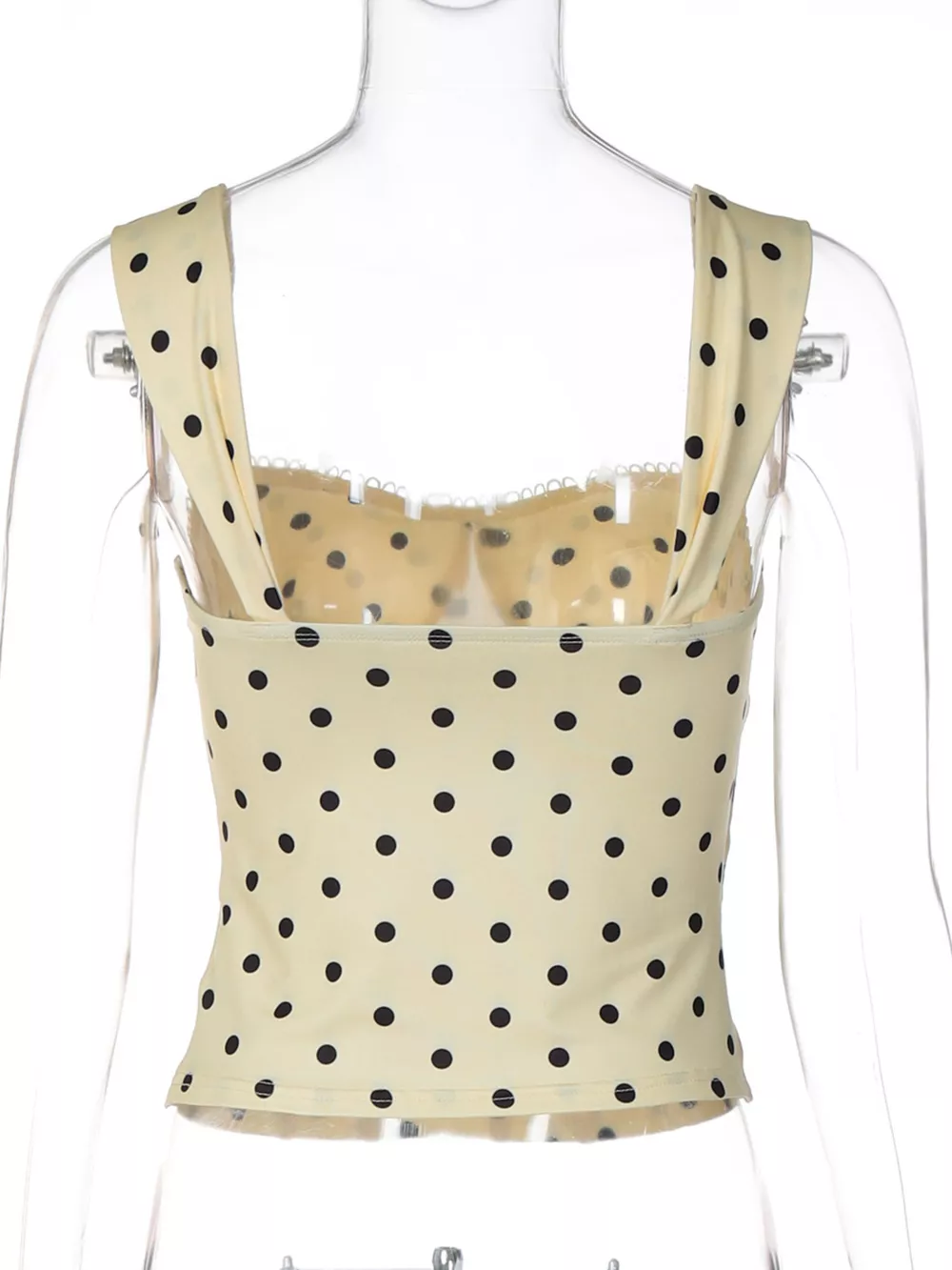 Polka Dot Sweetheart Neckline Tank Top, image 10