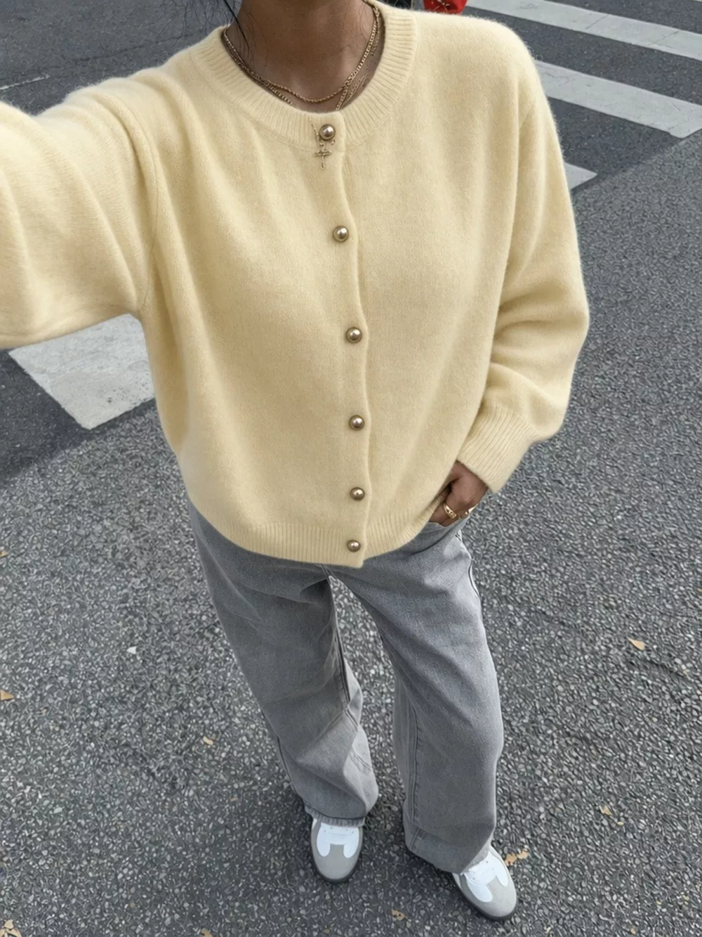 Classic Button-Down Knit Cardigan, image 29