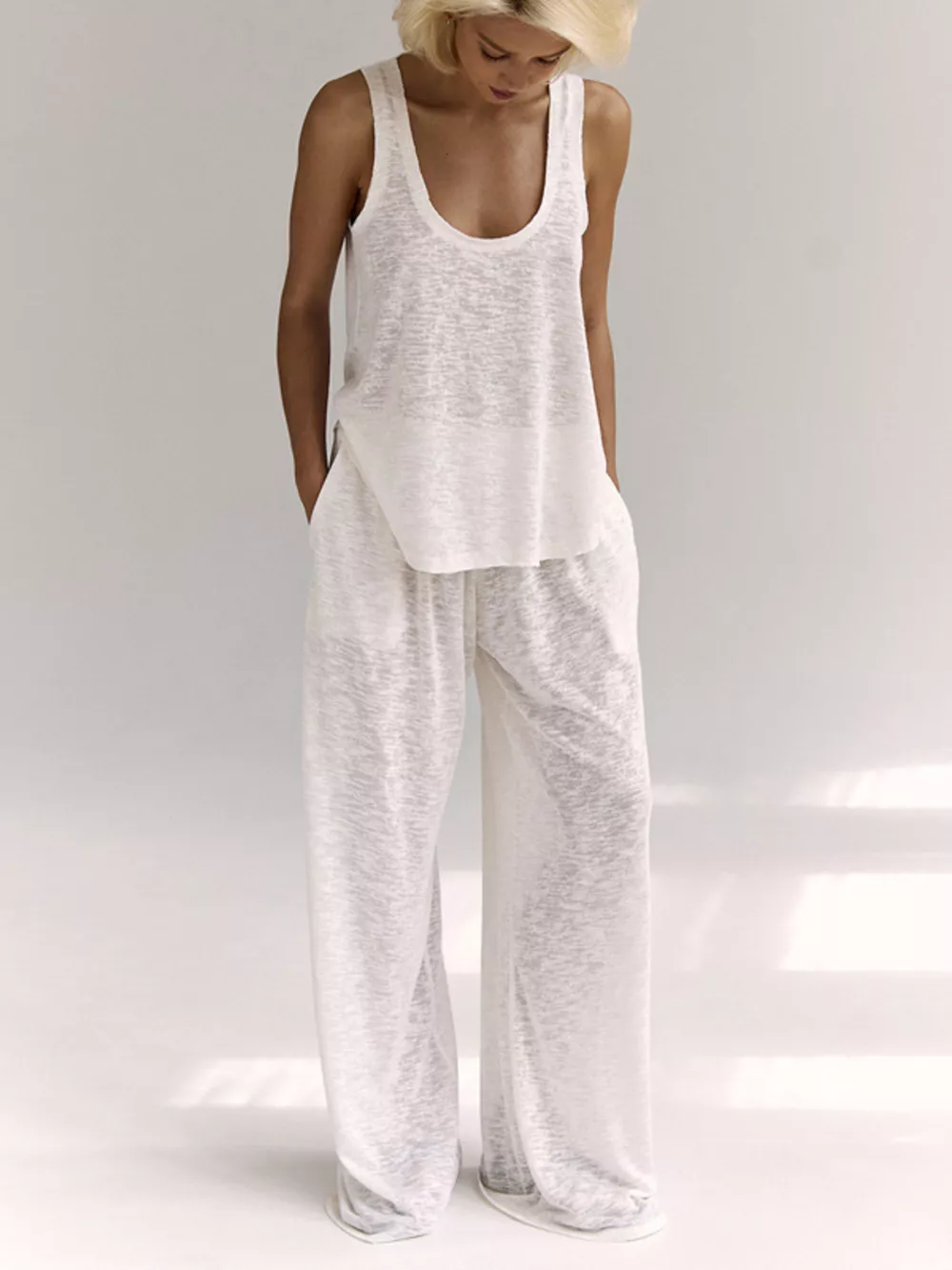 Wide Strap Tank and Pants Lounge Set, image 5