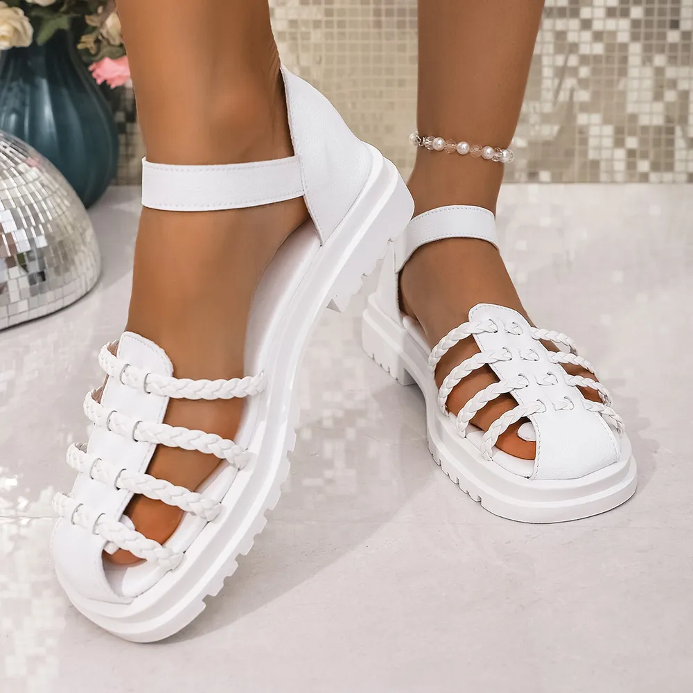 Braided Ankle Strap Sandals, image 15