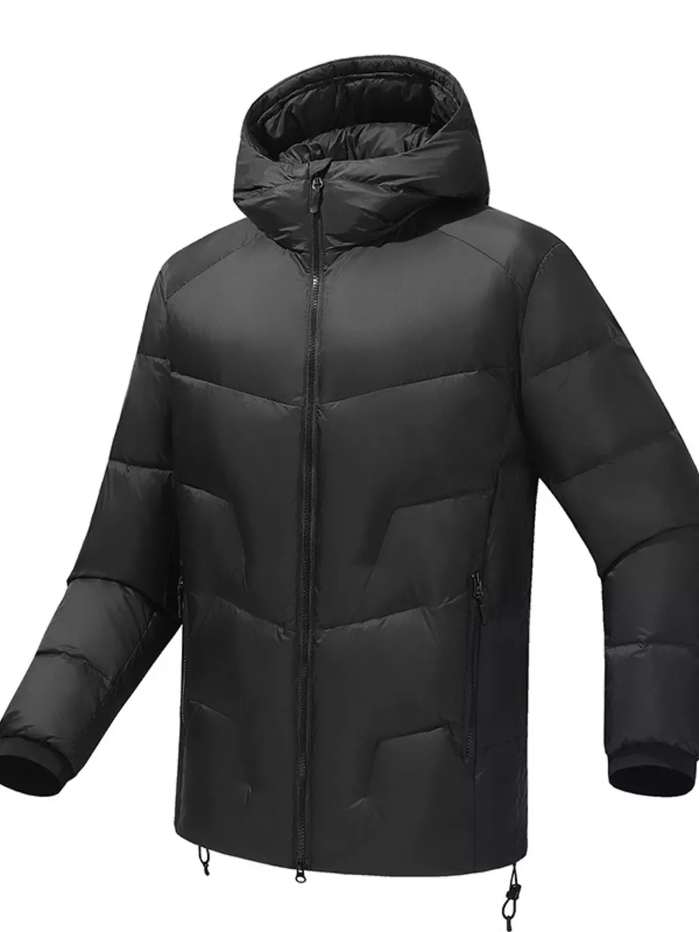 Men's Plus Size Hooded Padded Winter Puffer Jacket, image 2