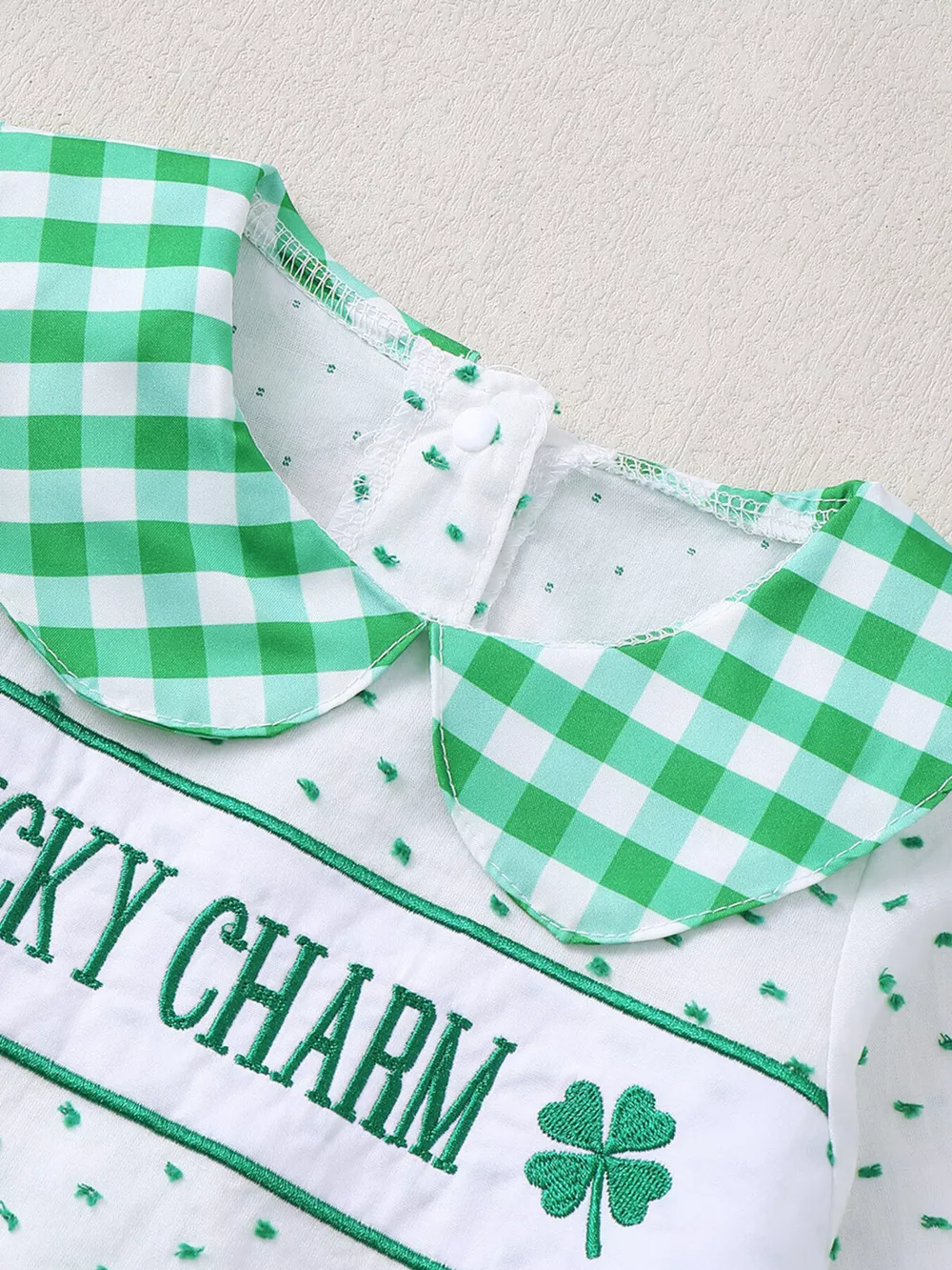 Children's Lucky Charm Gingham Top & Bottom Set, image 2