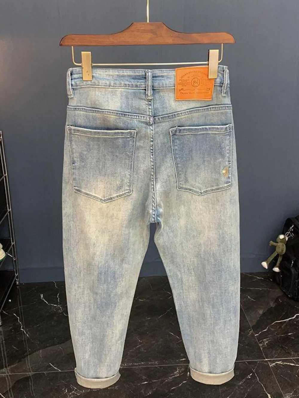 Men's Vintage Washed Distressed Boyfriend Jeans, image 2