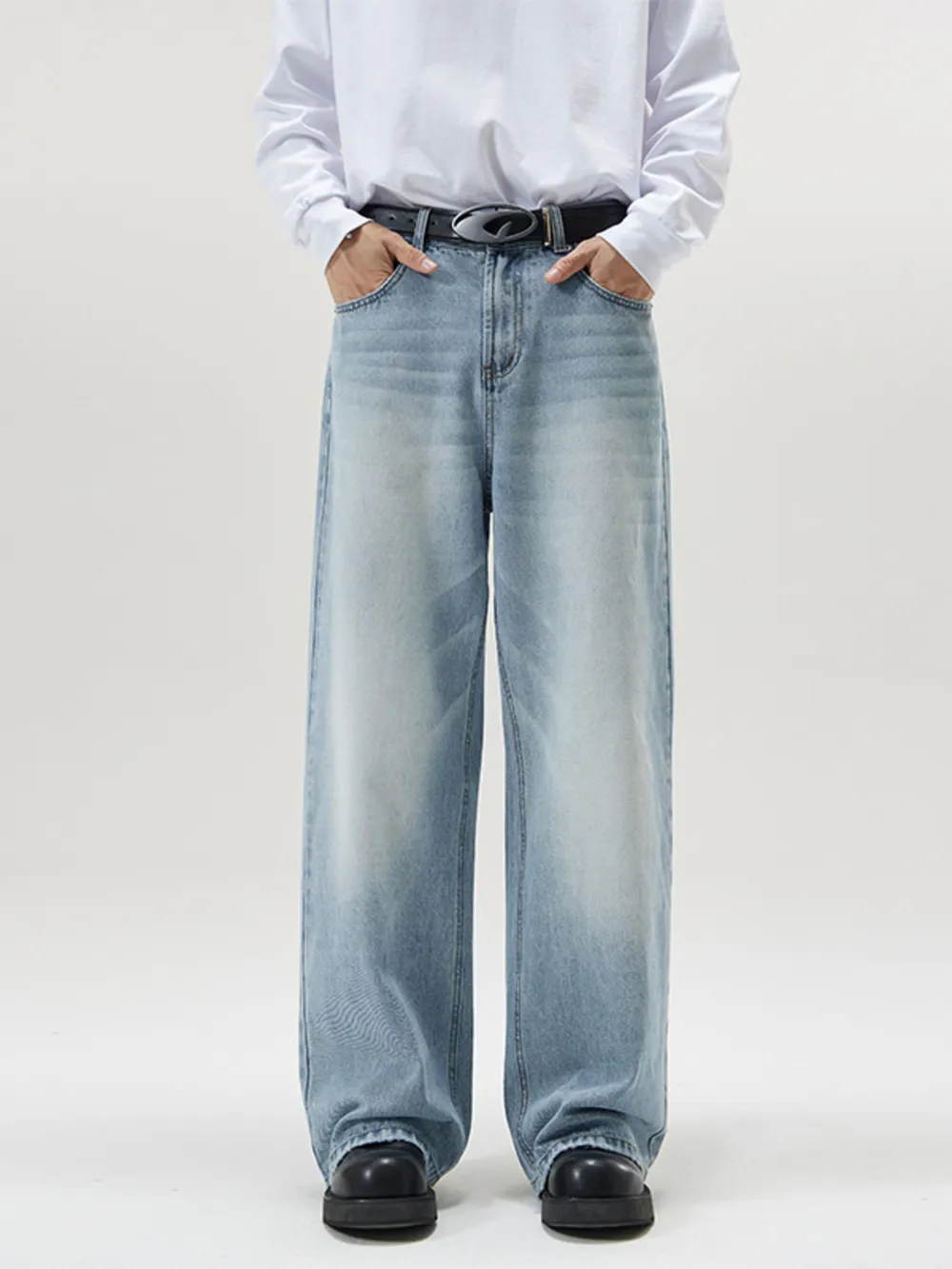 Men's Full Size Wide Leg Jeans Plus Size, image 3