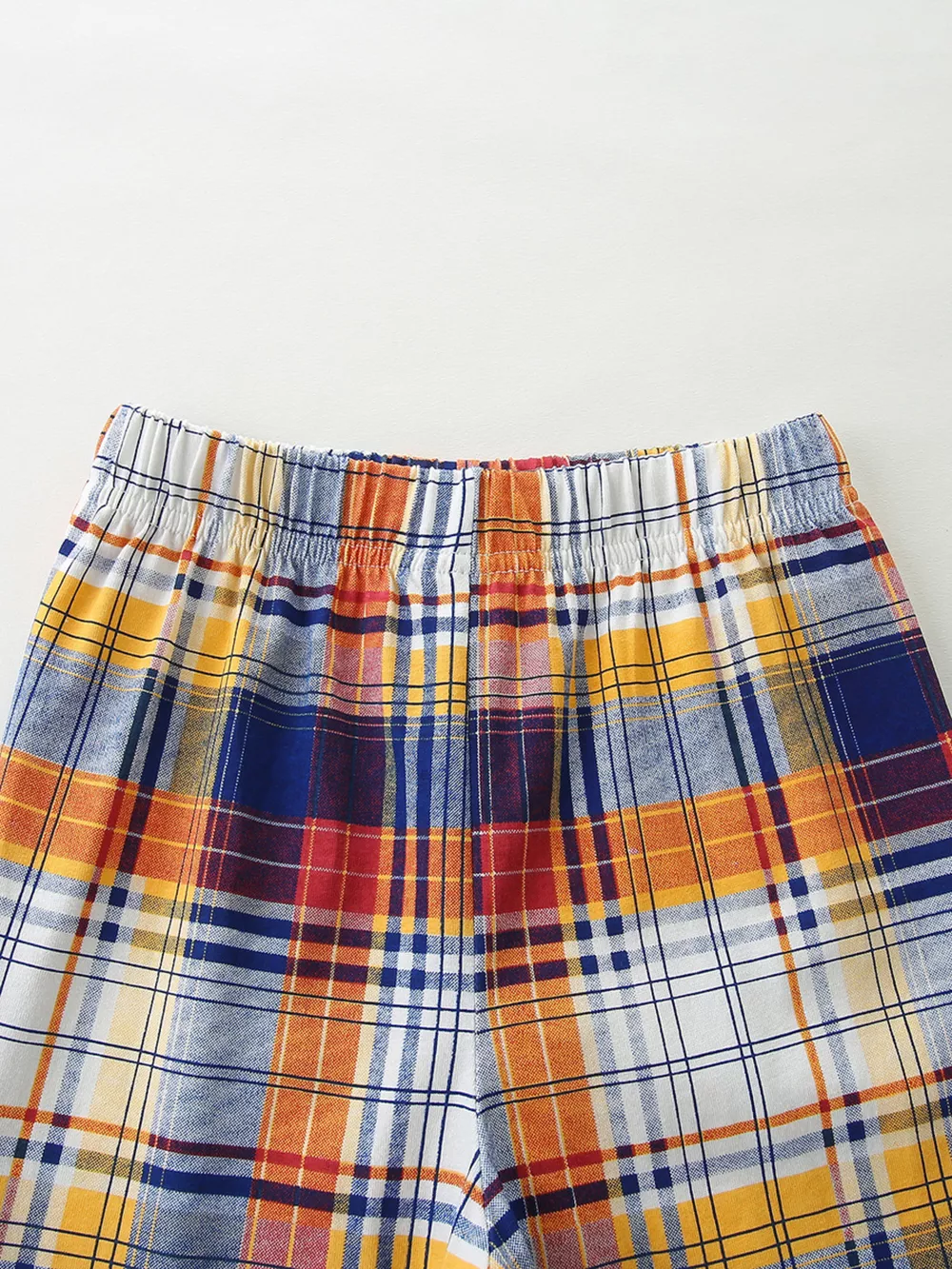 Children's Construction Vehicle Print Tee & Plaid Shorts Set, image 6