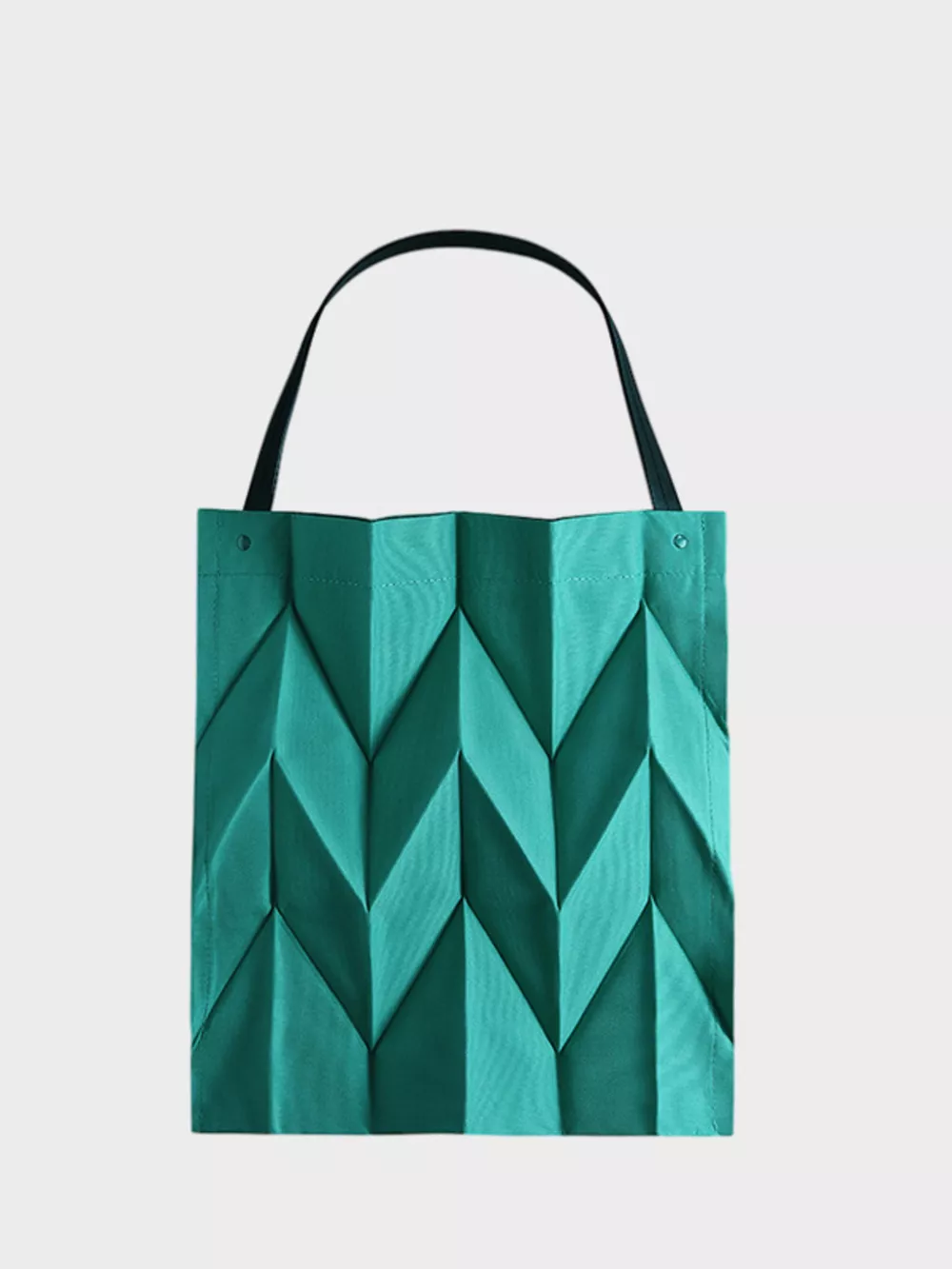 Minimalist Geometric Pleated Tote Handbag, image 4