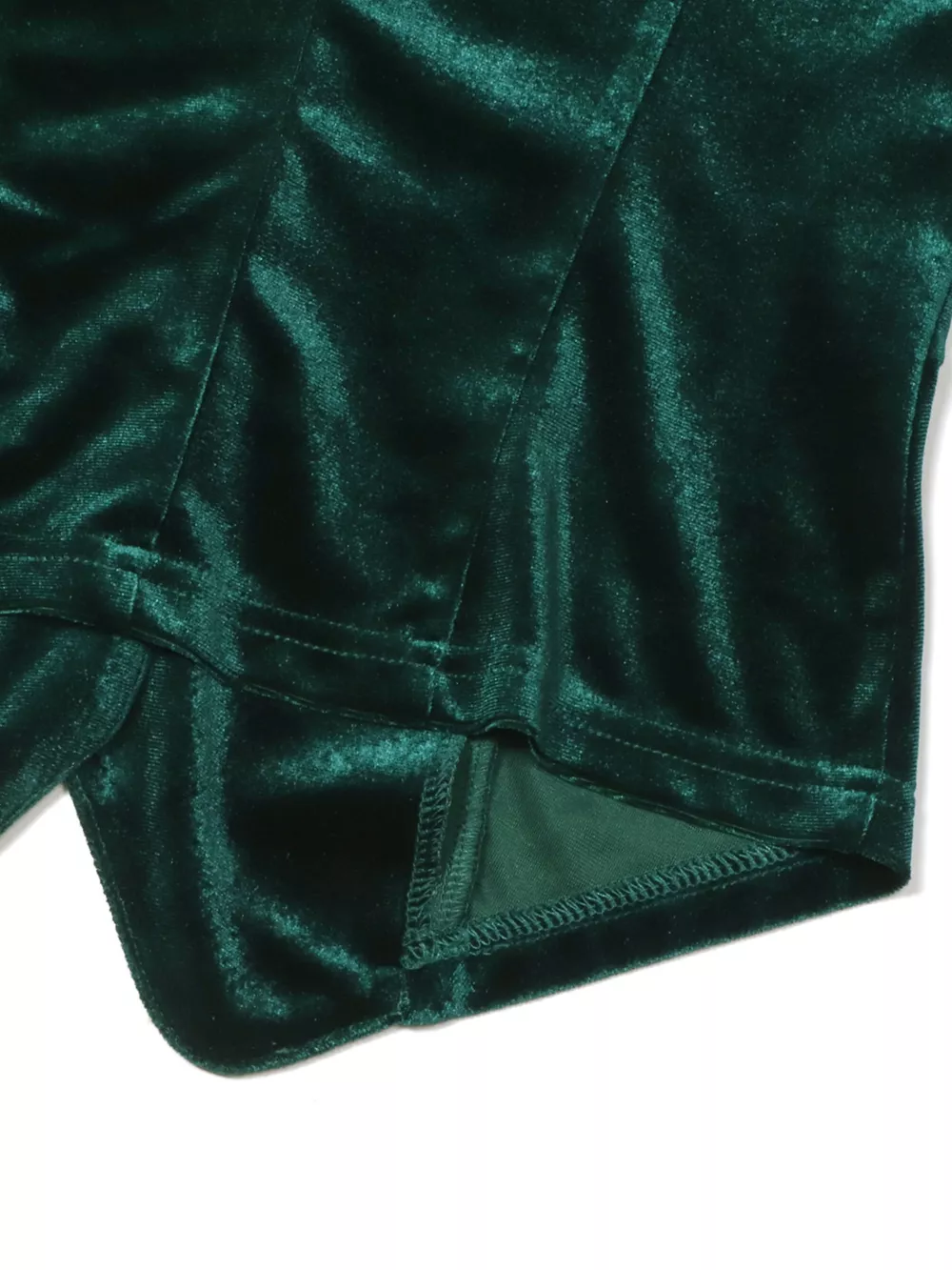 Velvet Lace Trim Button-Down Vest, image 7