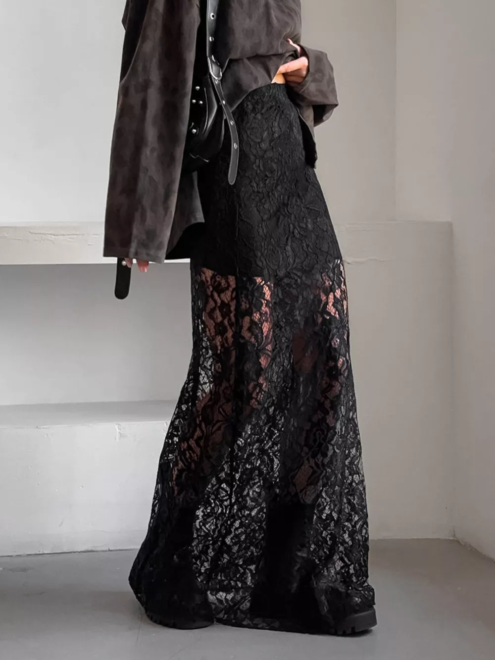 Lace Maxi Skirt, image 4