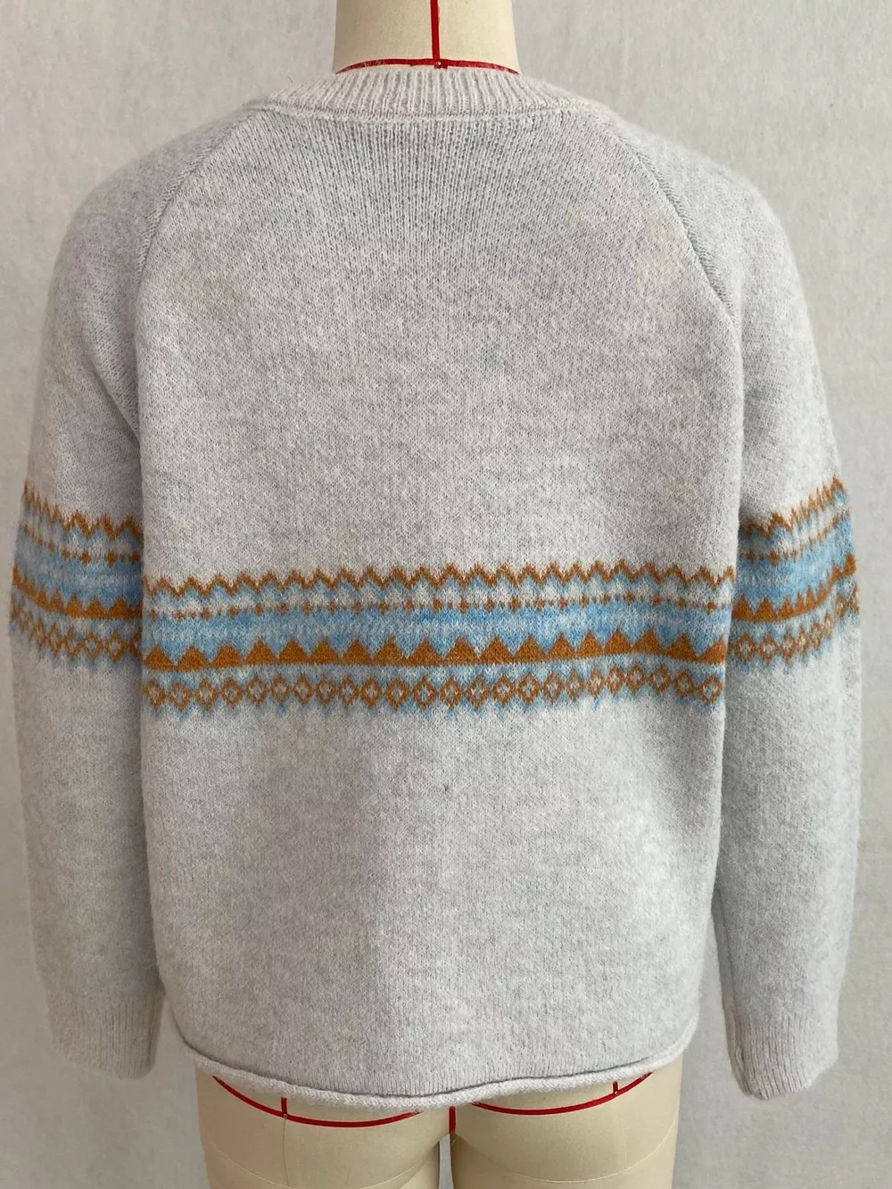 Geometric Button Down Knit Cardigan, image 7