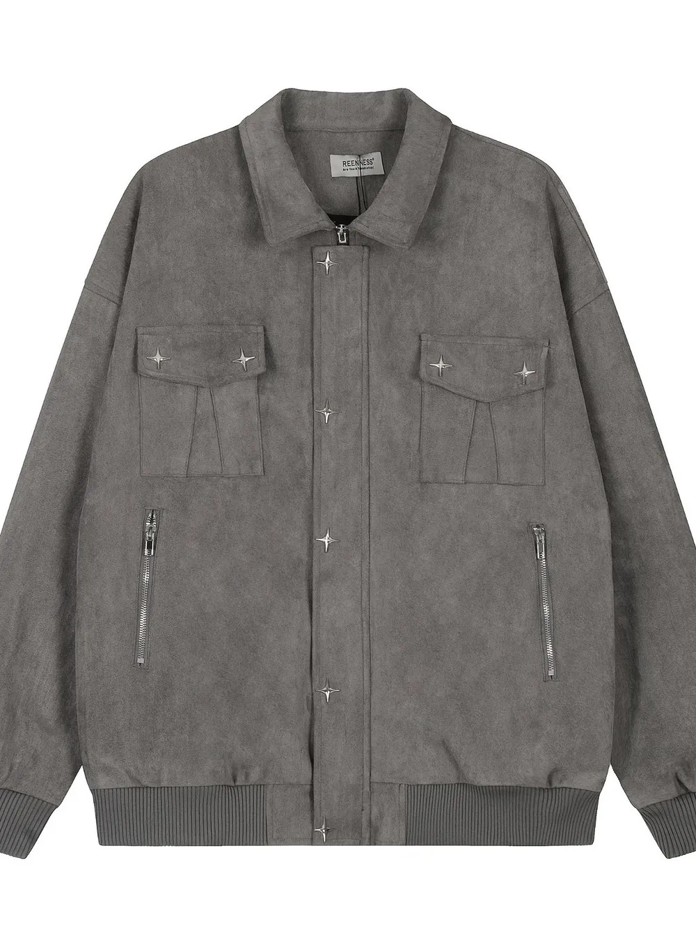 Men's Collared Neck Long Sleeve Jacket, image 3