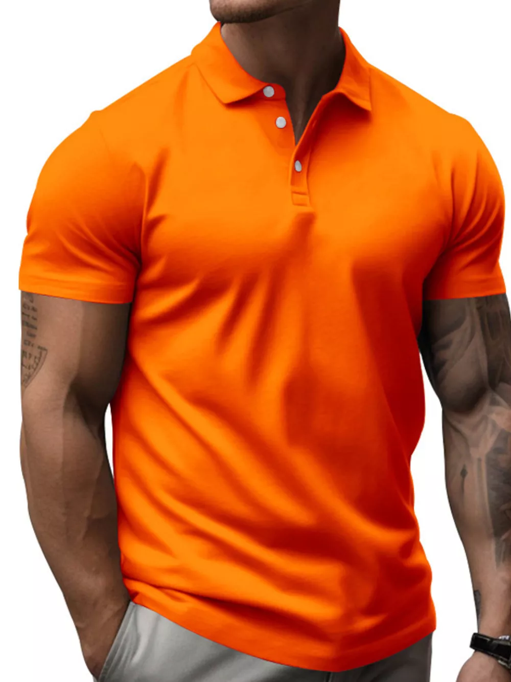 Men's Full Size Slim Fit Short Sleeve Polo Plus Size, image 6