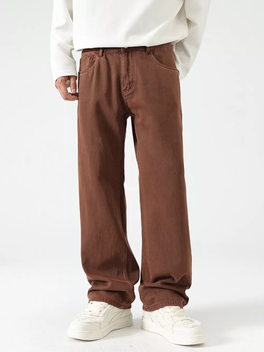 Men's Vintage Wash Wide Leg Jeans, image 13