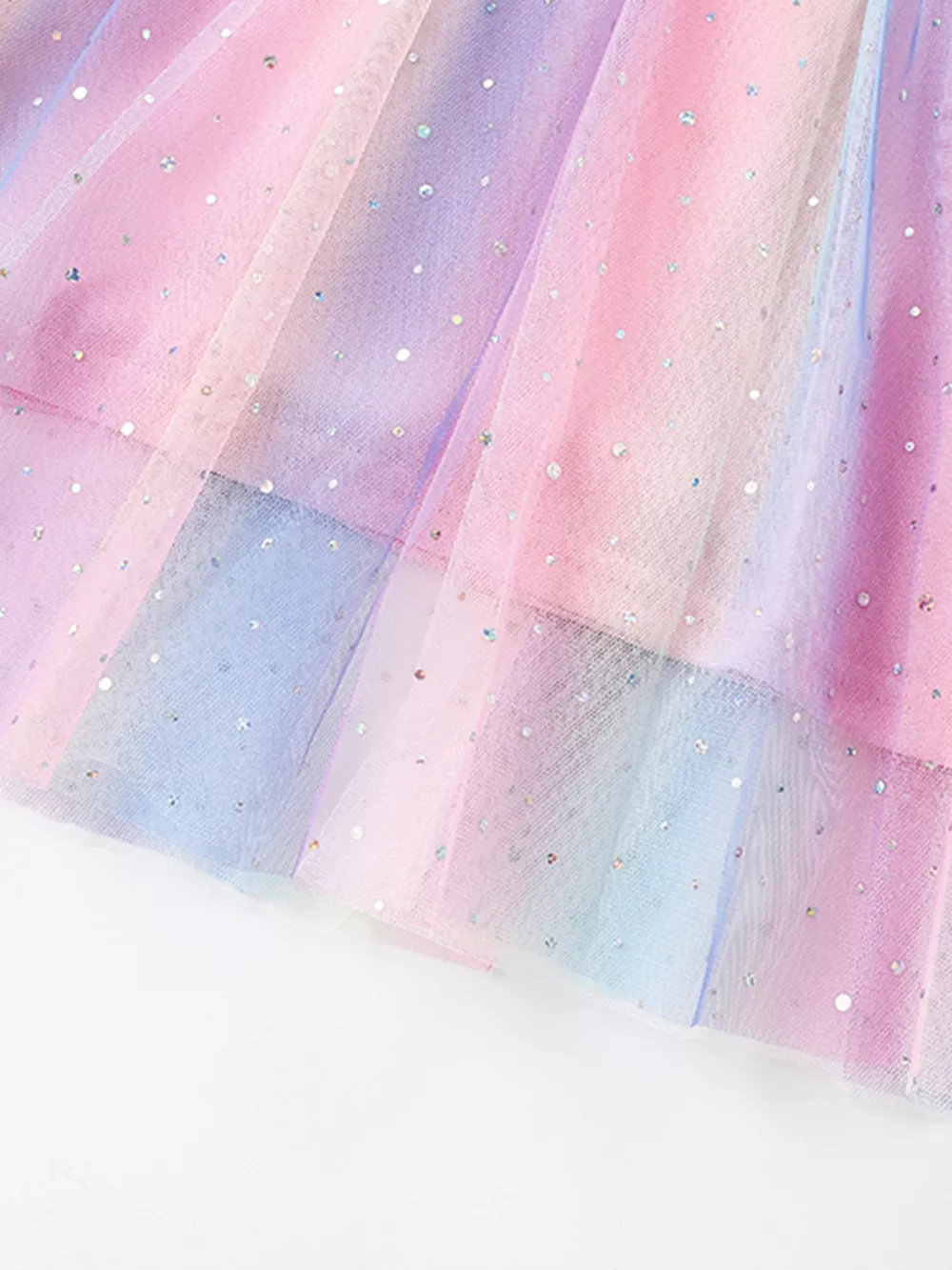 Children's Unicorn Graphic Rainbow Tulle Dress, image 4
