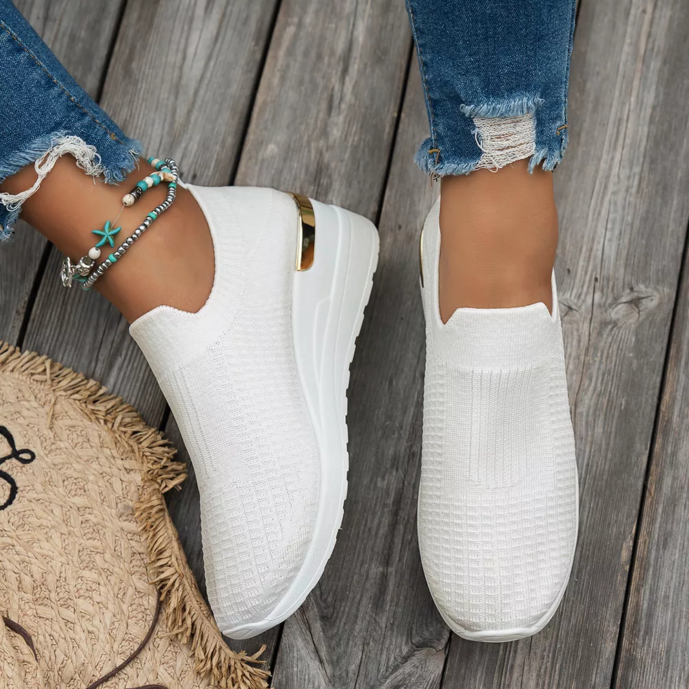 Mesh Round Toe Wedge Athletic, image 14