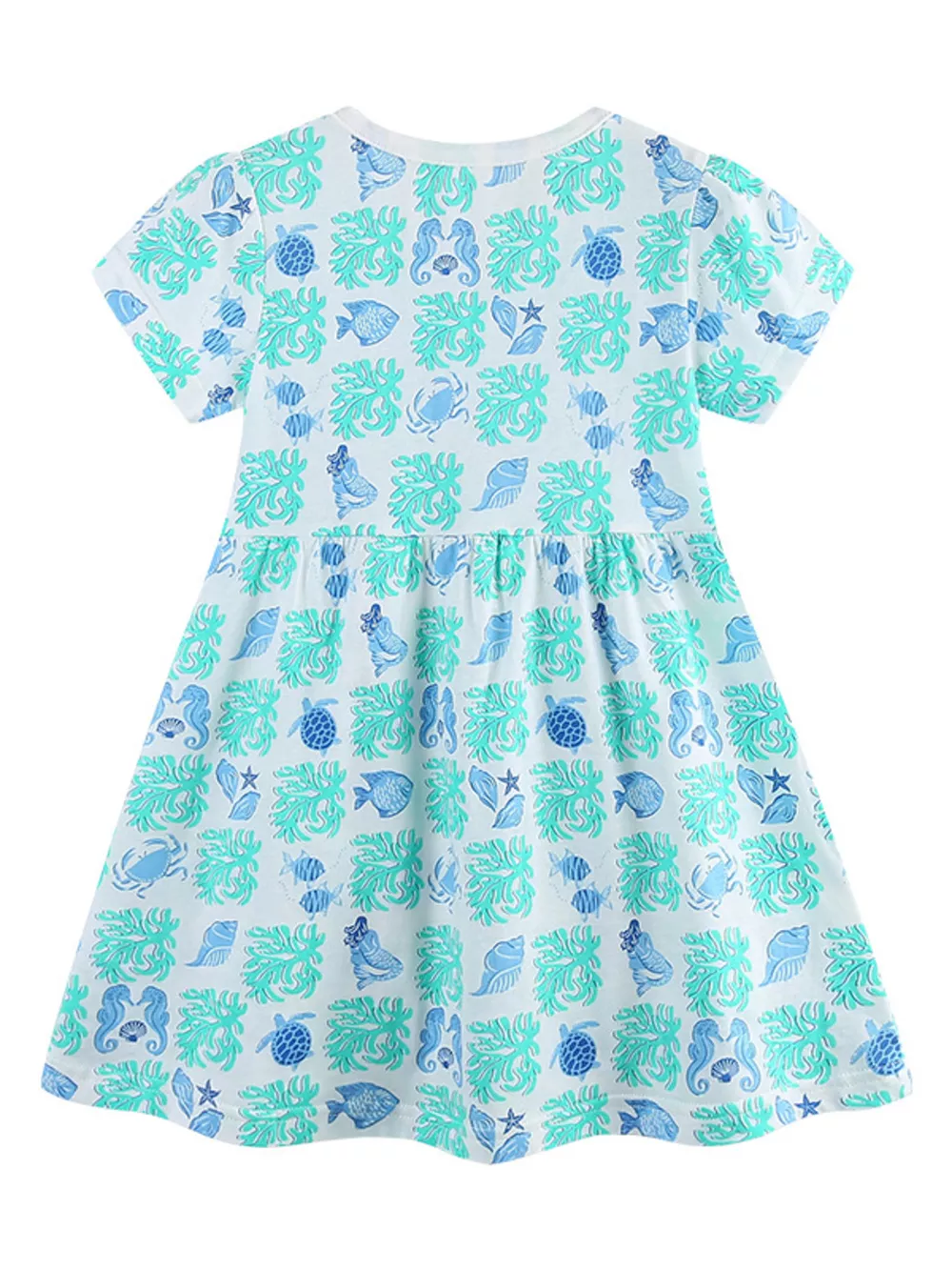 Children's Ocean Print Casual Summer Dress, image 4