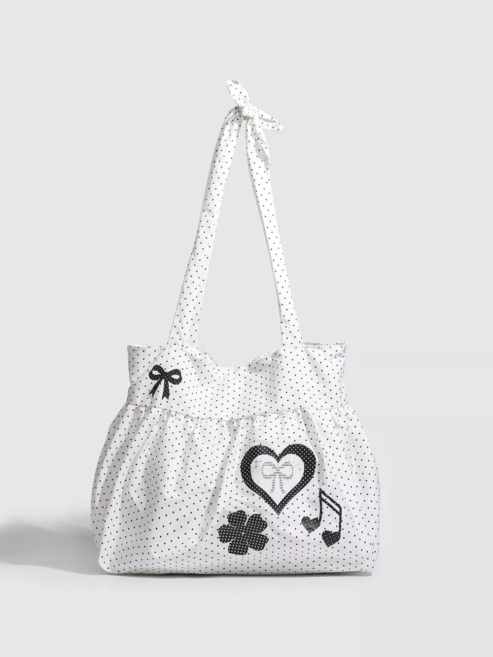 Polka Dot Heart Shoulder Bag