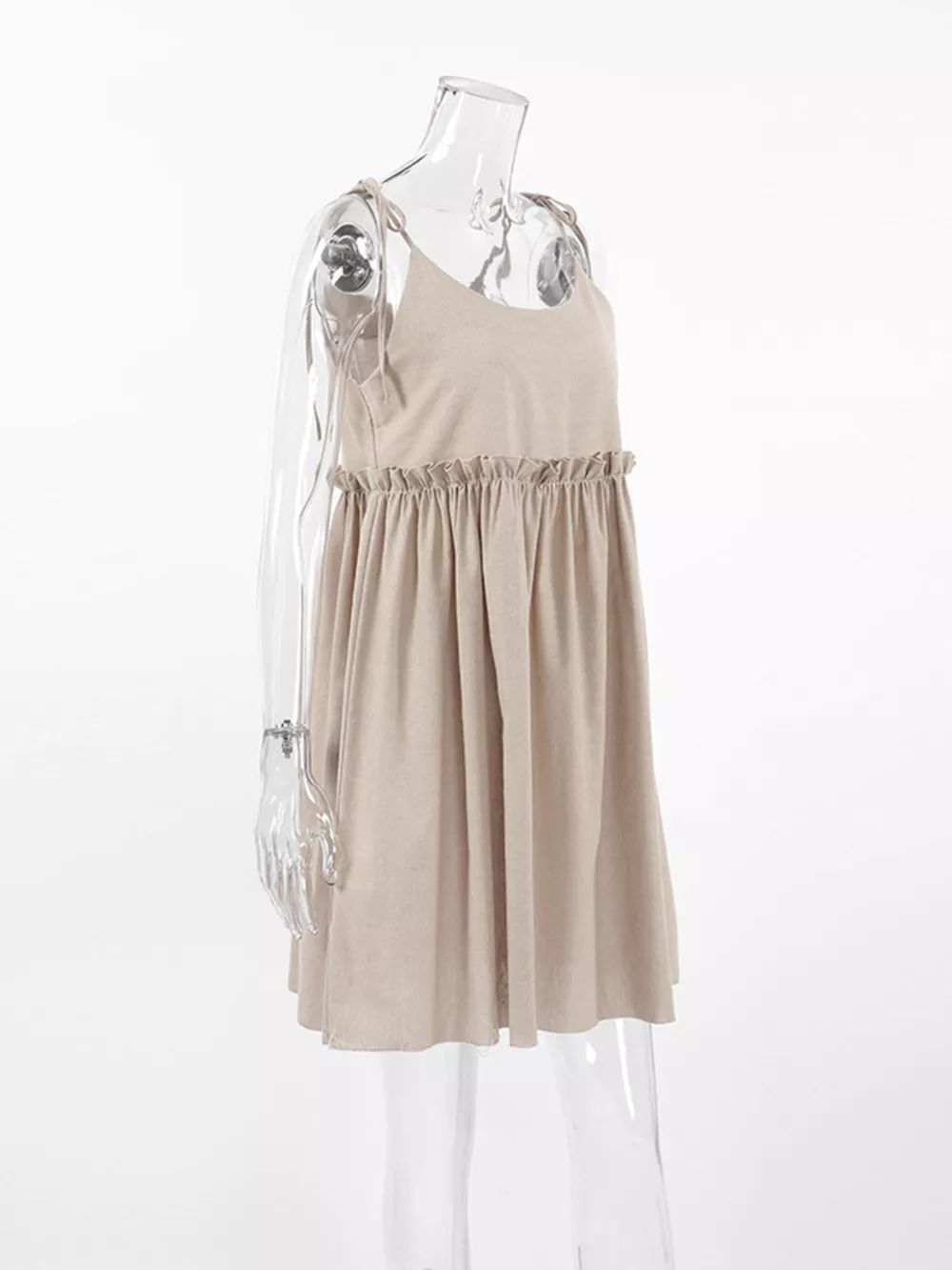 Frill Tie Shoulder Mini Dress, image 6