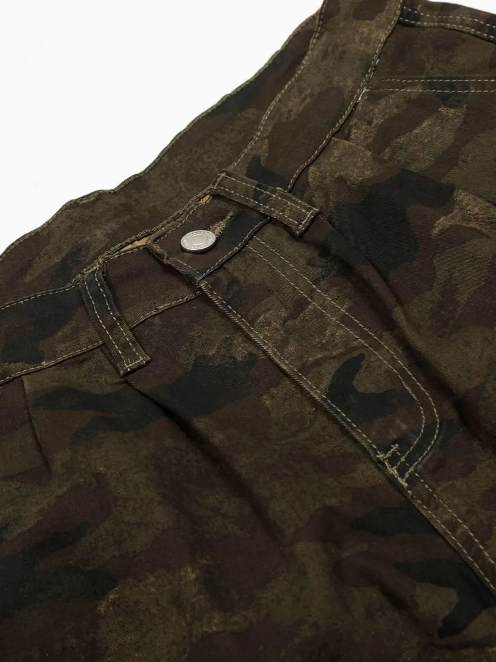 Men's Camouflage Cargo Wide Leg Shorts, image 5