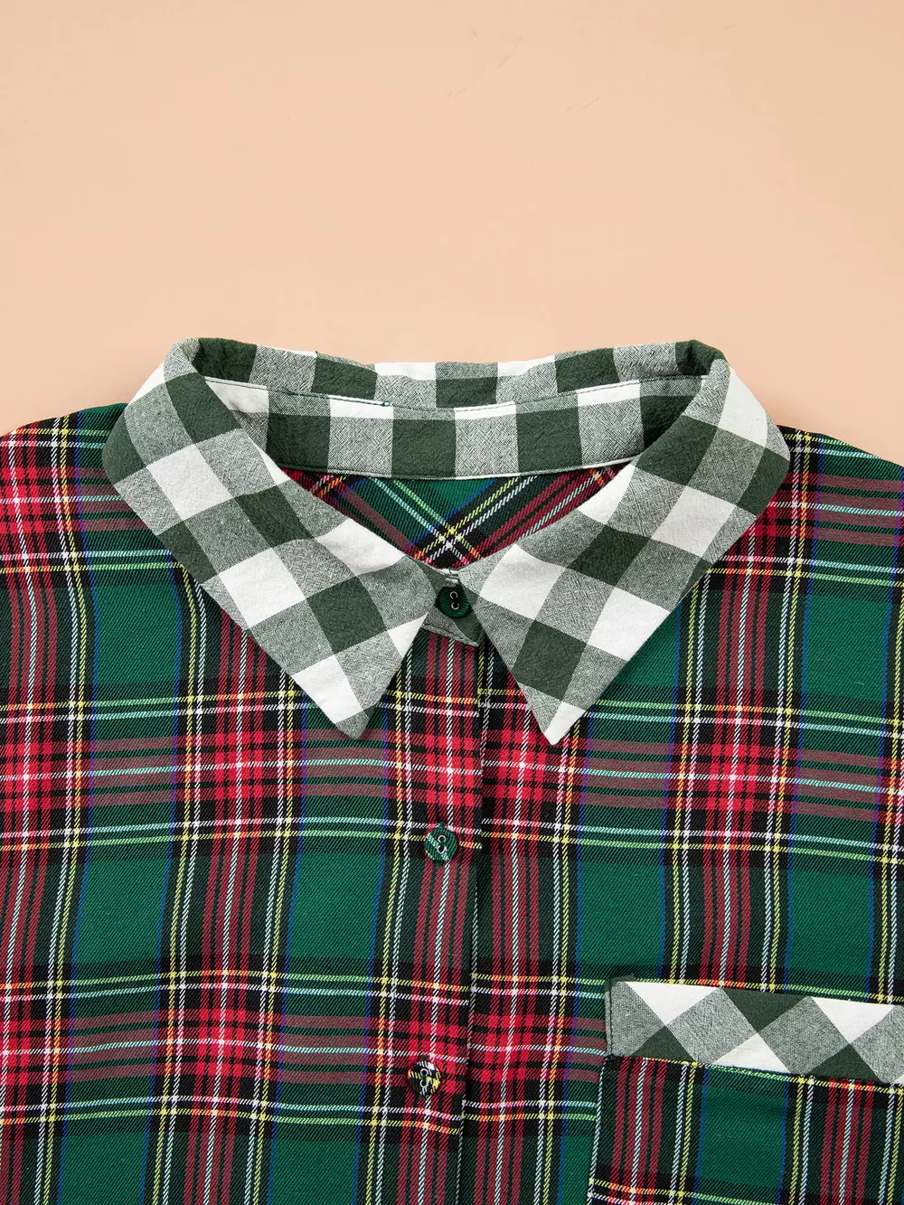 Plus Size Plaid Long Sleeve Shift Shirt, image 5