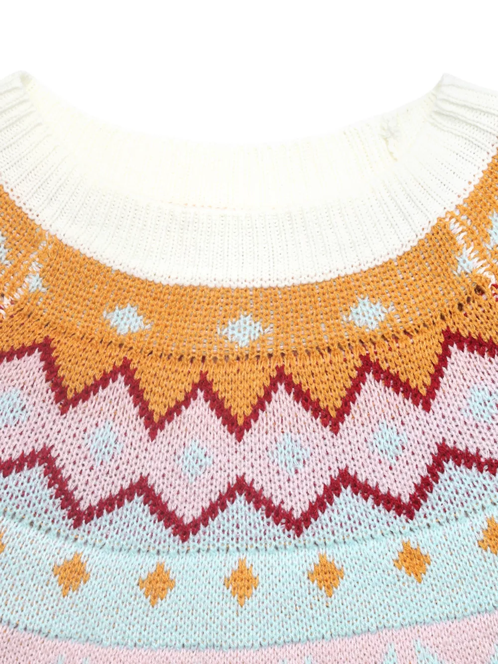 Contrast Round Neck Long Sleeve Sweater, image 7
