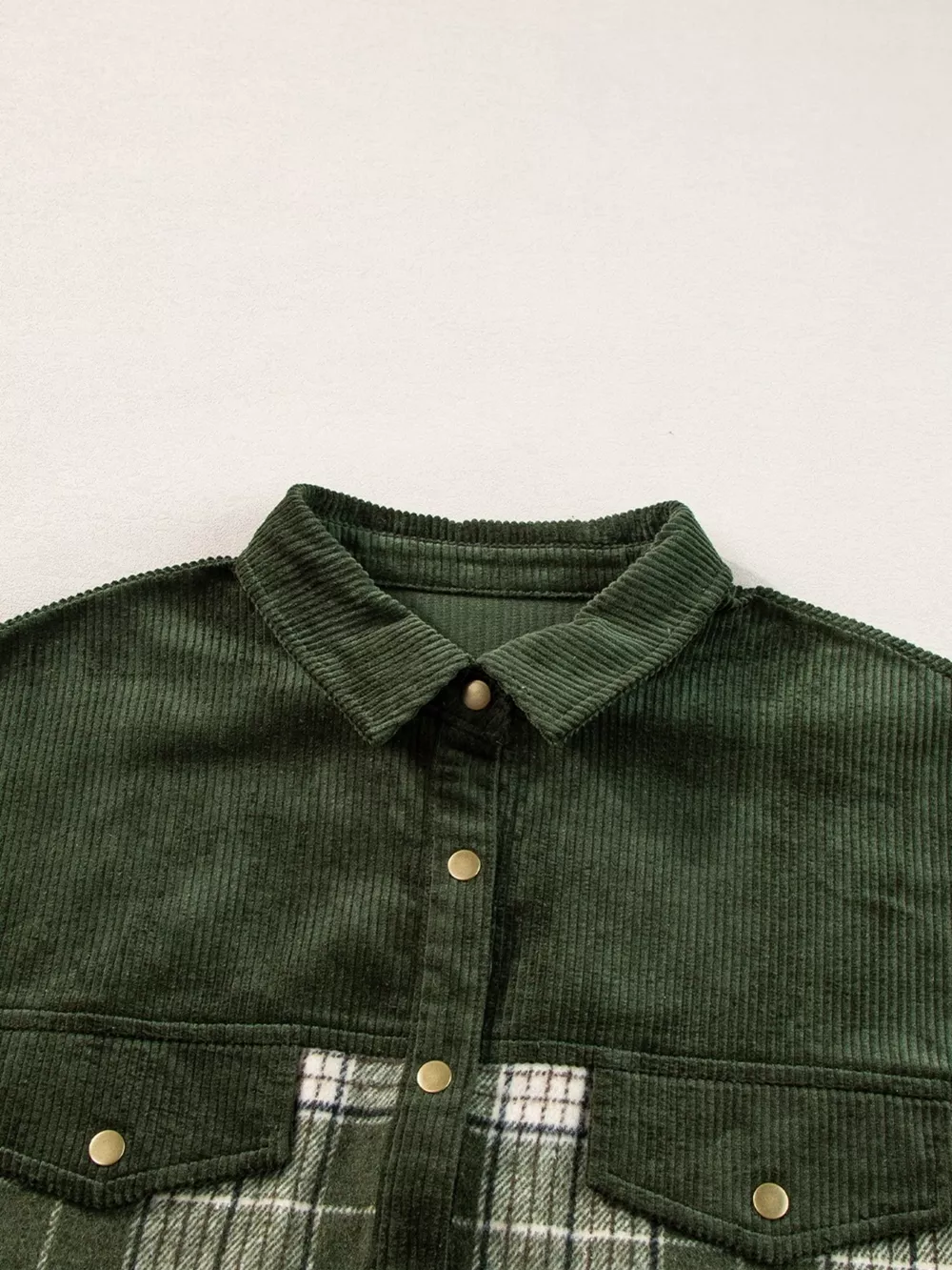 Plaid Button Up Long Sleeve Shacket, image 11