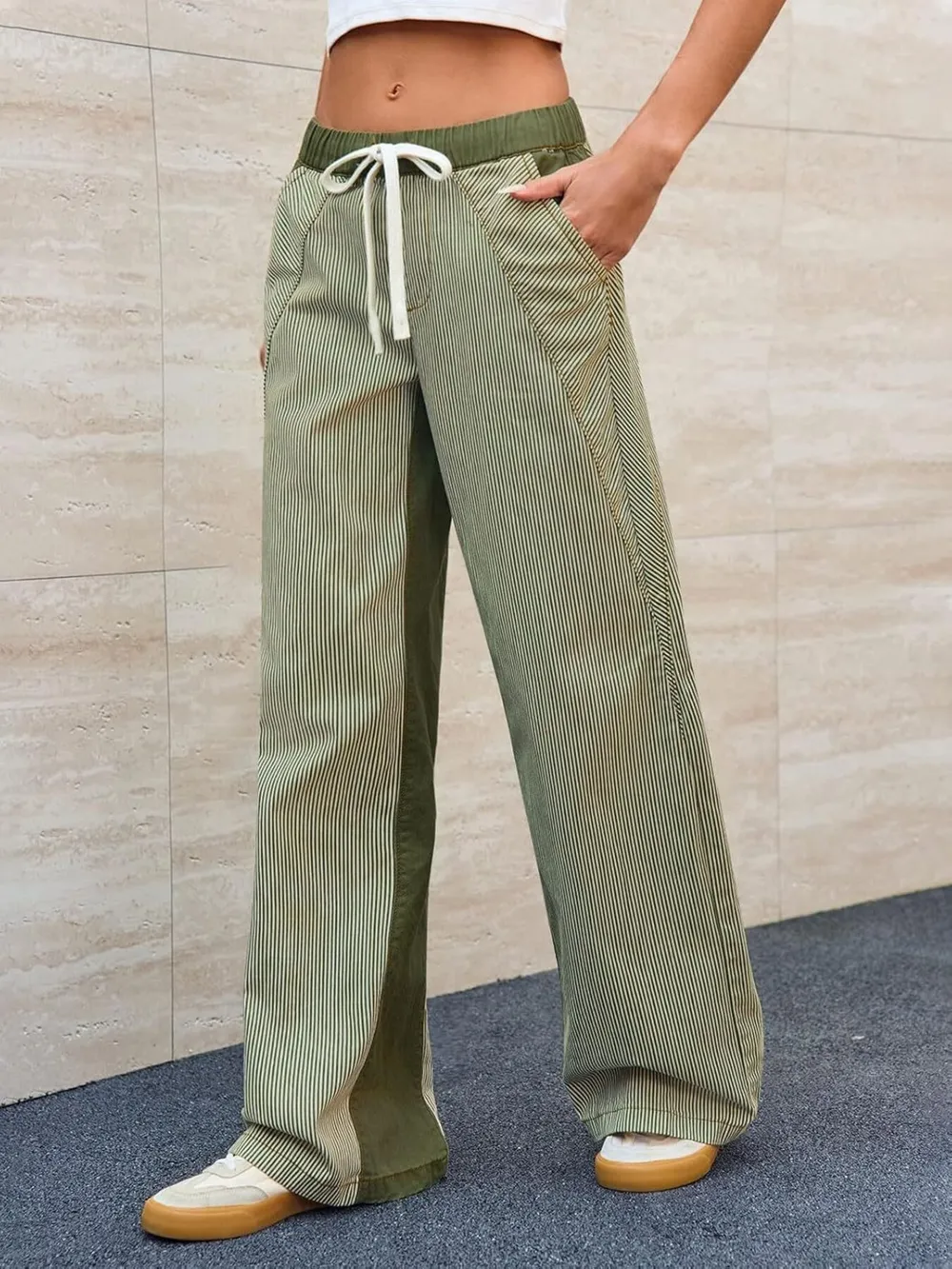 Striped Wide Leg Jeans, image 7