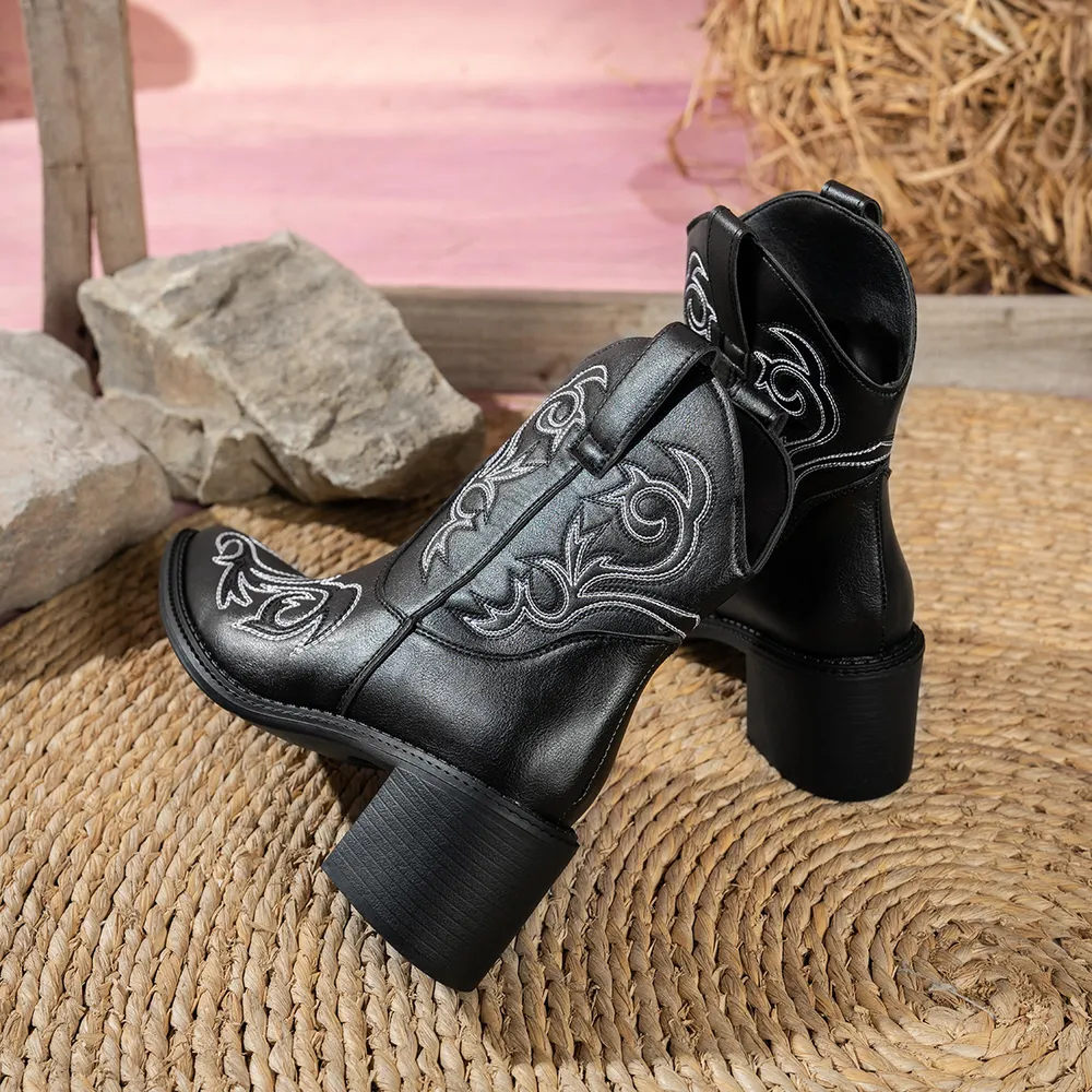 Point Toe Block Heels Boots, image 5