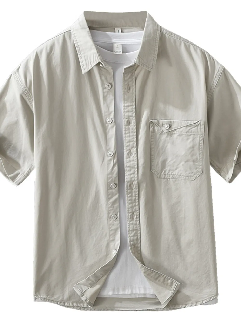 Men's Plus Size Button Up Short Sleeve Shirt