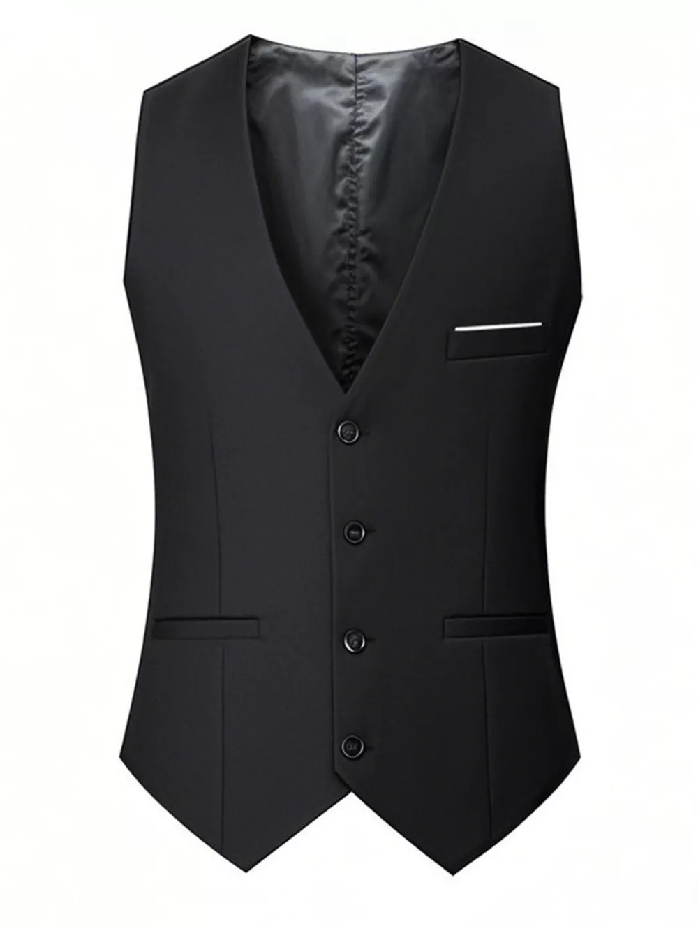 Men's Plus Size Classic Fit Button Up Vest, image 3