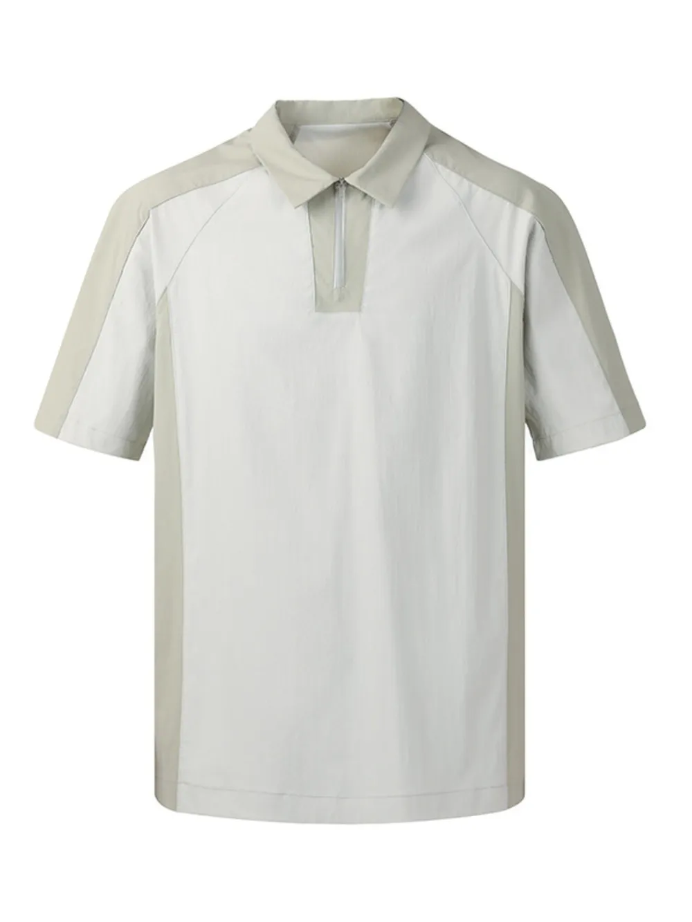 Men's Plus Size Quarter Zip Short Sleeve Polo, image 4