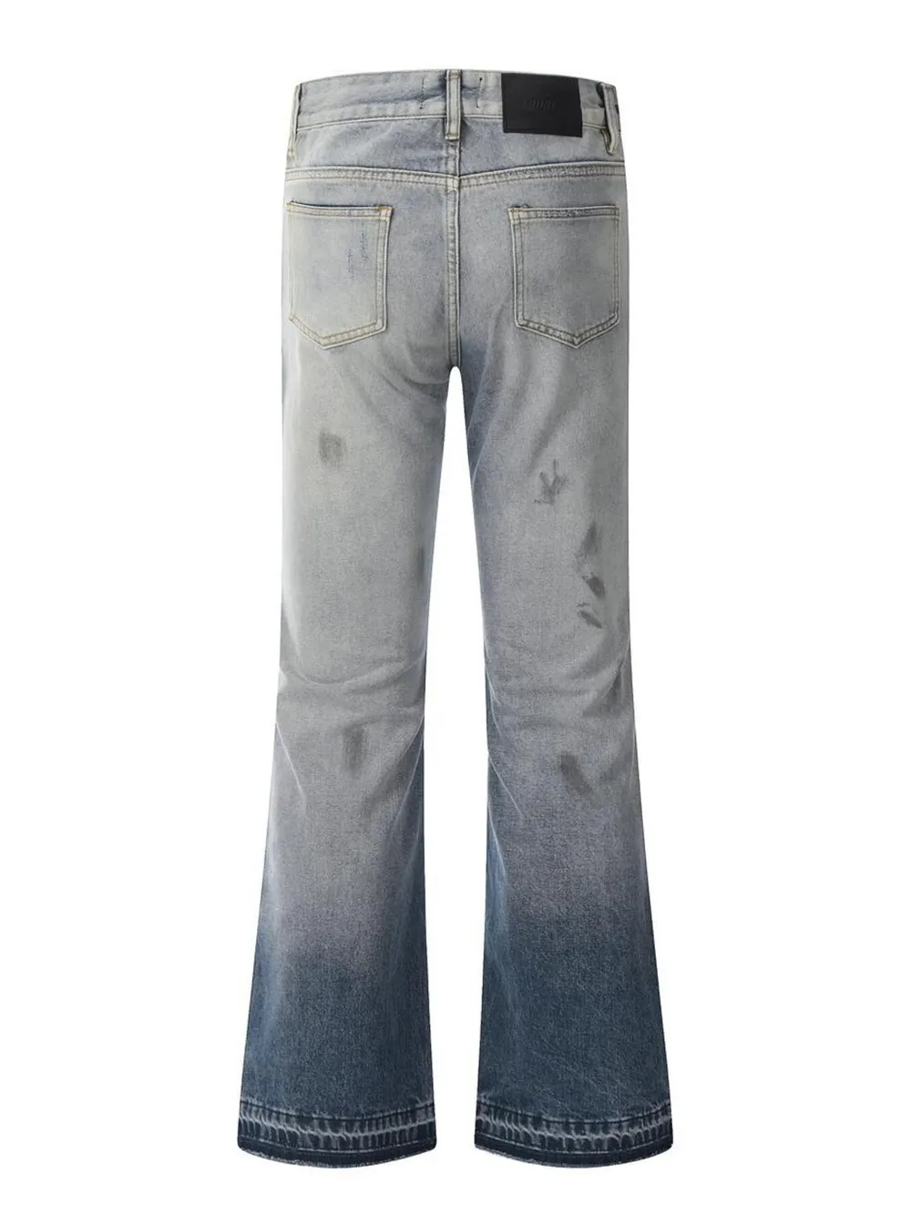 Men's Vintage Washed Gradient Distressed Flare Jeans, image 3