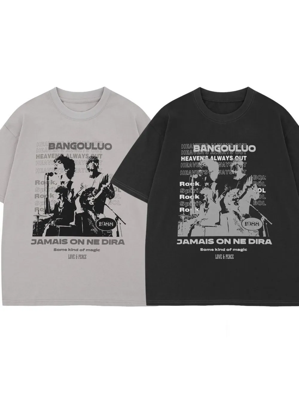 Men's Graphic Round Neck Oversized T-Shirt, image 5
