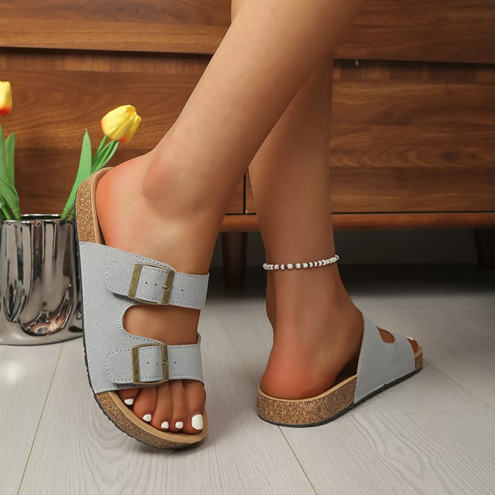 Buckle Strap Open Toe Sandals, image 5