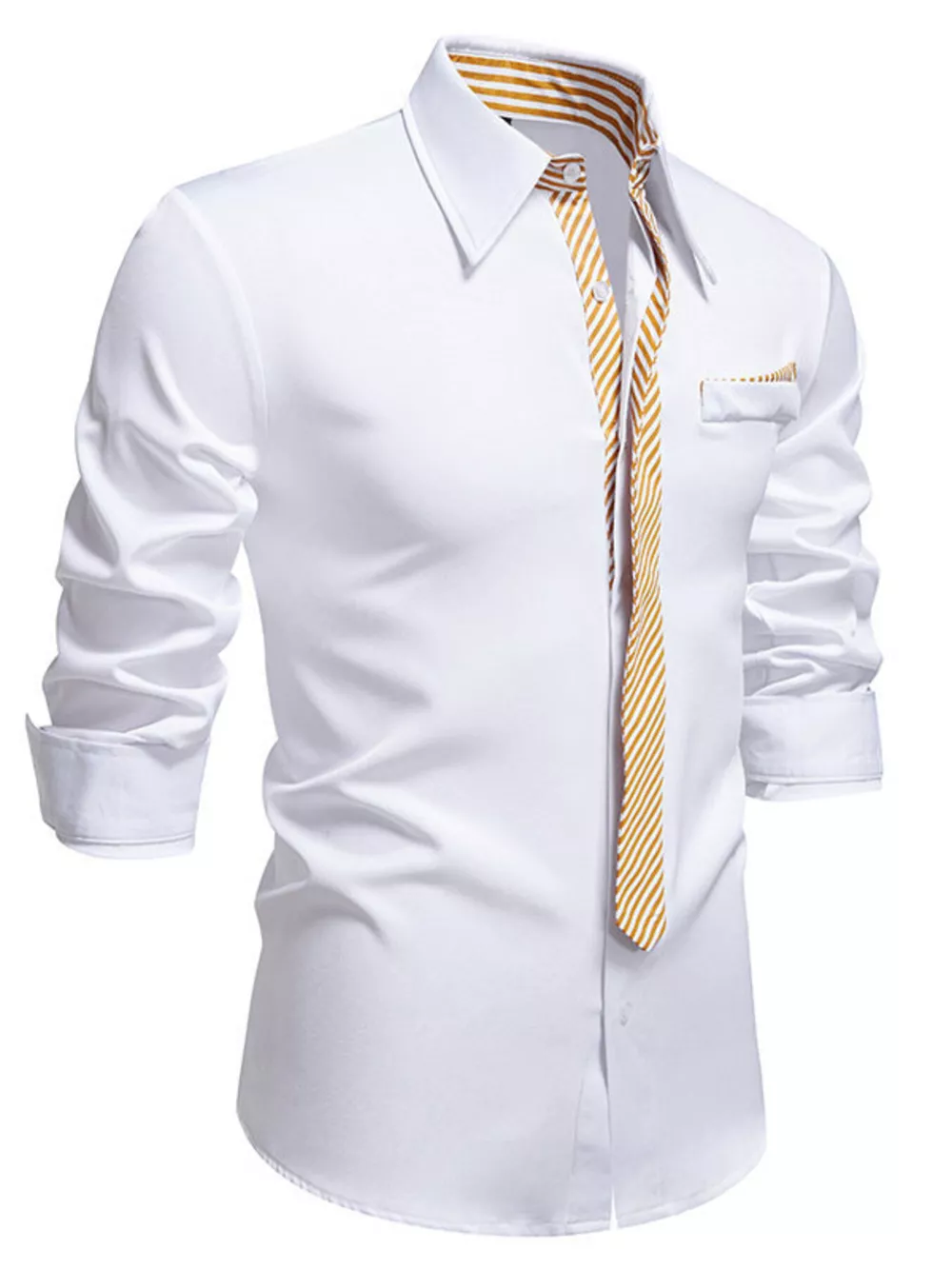 Men's Button Up Long Sleeve Shirt, image 13
