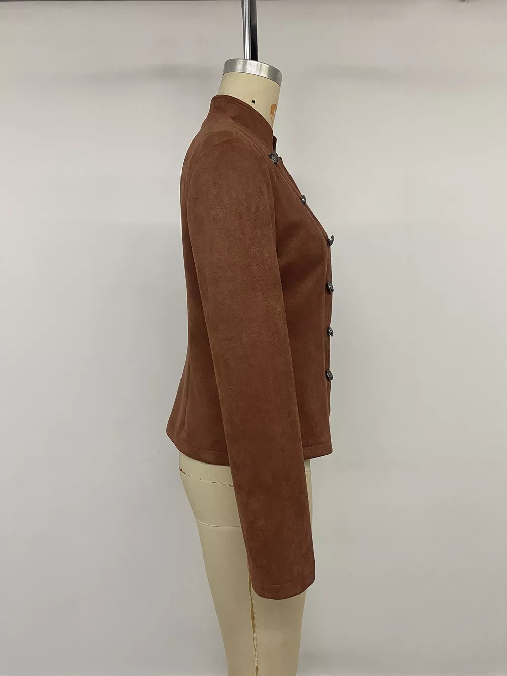 Vintage Stand Collar Cropped Jacket, image 11