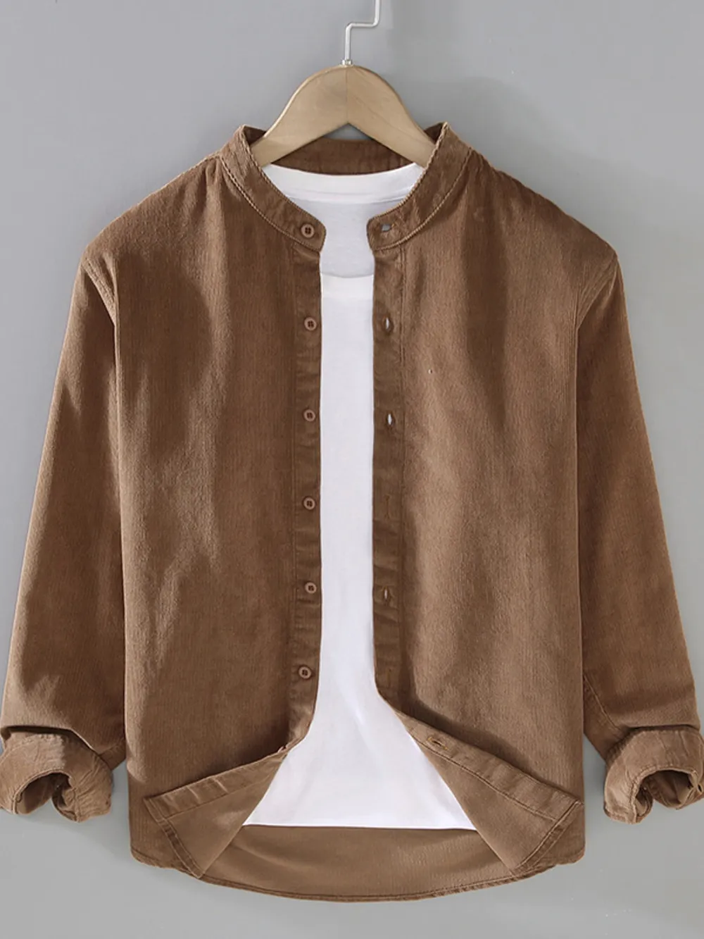 Men's Plus Size Button Up Long Sleeve Shirt, image 4