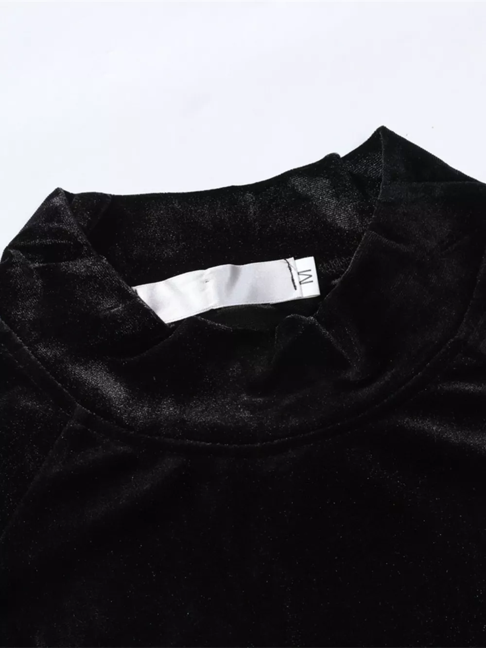 Men's Velvet Turtleneck Long Sleeve T-Shirt, image 7