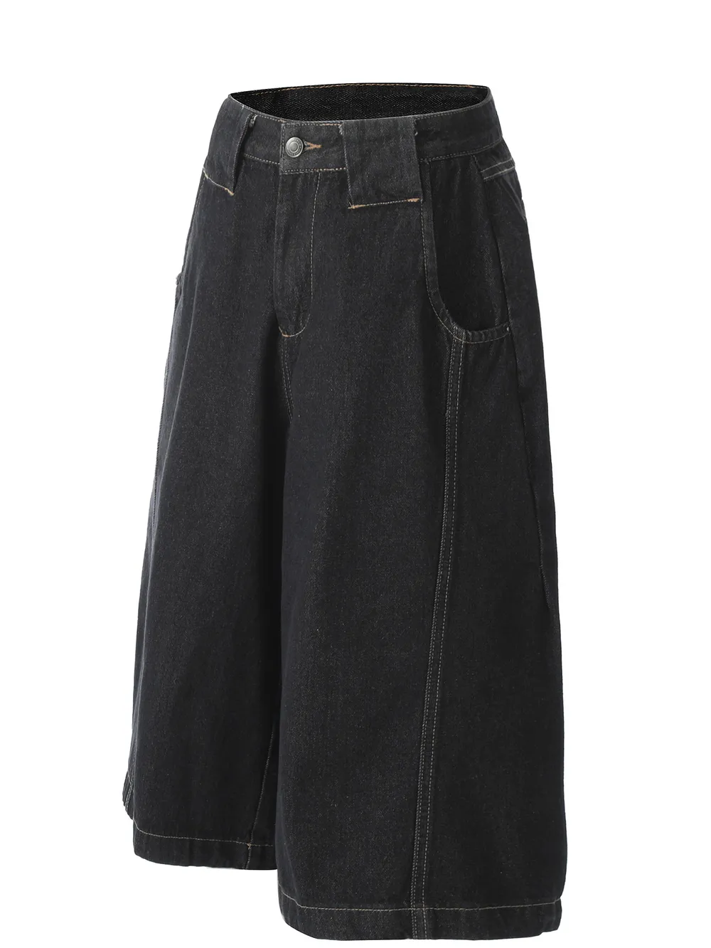 Men's Wide Leg Denim Shorts, image 2
