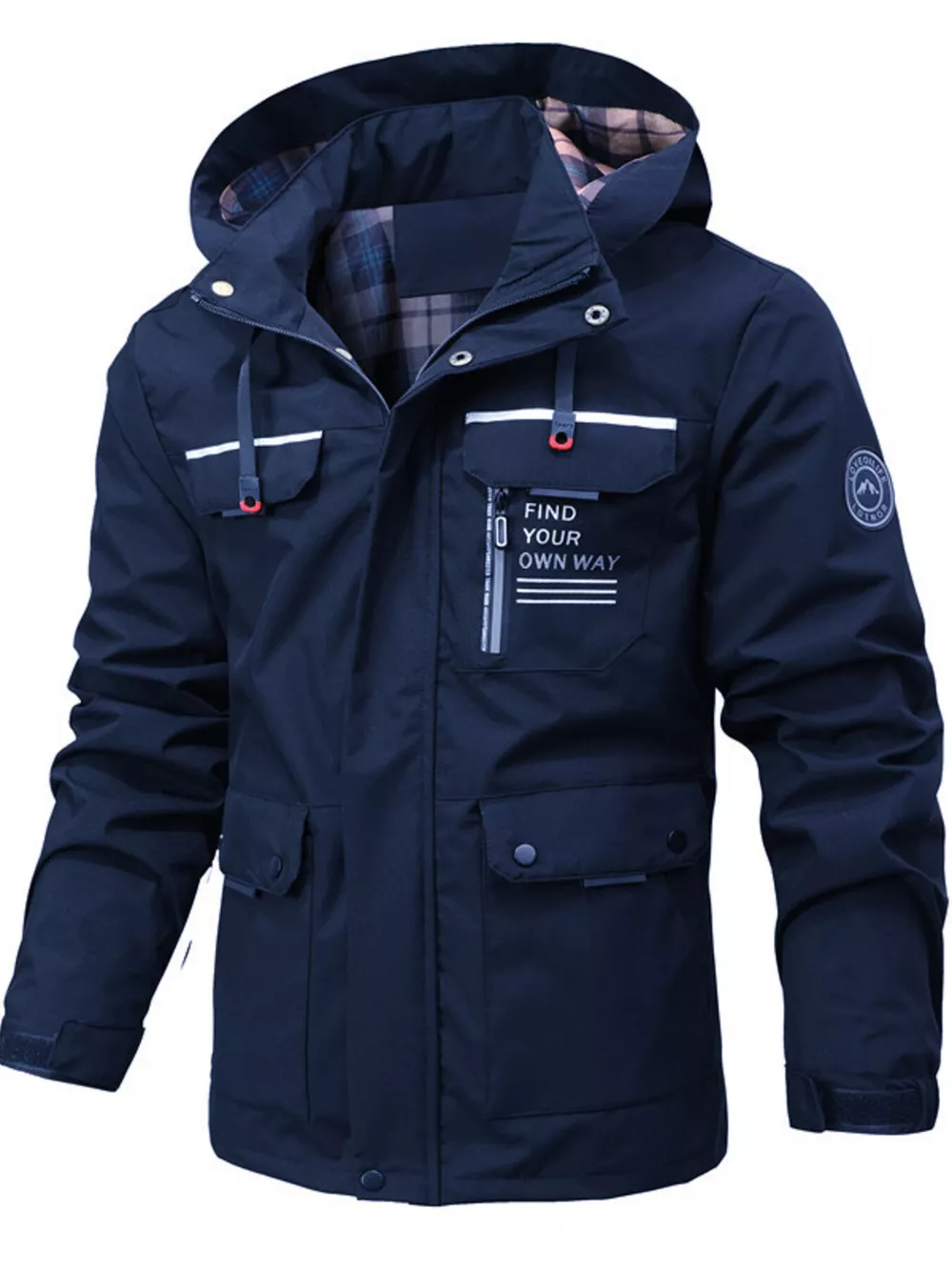 Men's Plus Size Hooded Outdoor Windproof Coat, image 6