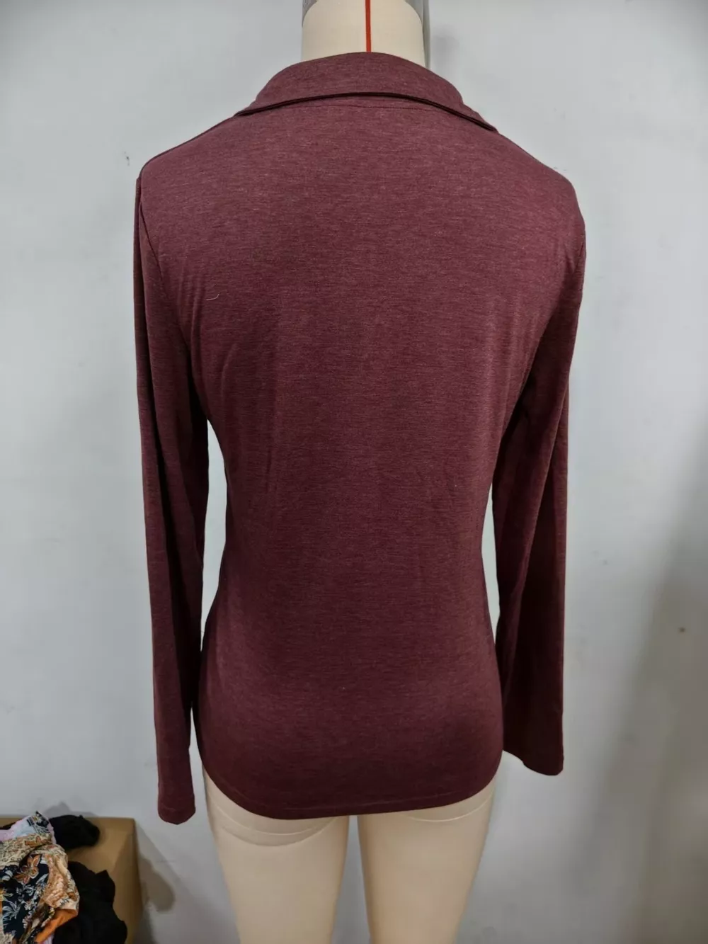 Slim Fit Long Sleeve Quarter-Zip T-Shirt, image 11