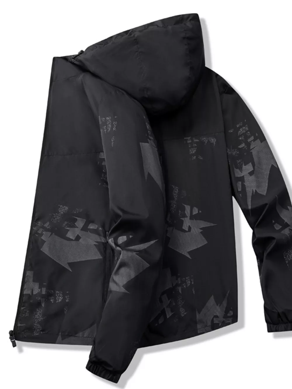 Men's Plus Size Lightweight Hooded Windbreaker Jacket, image 2