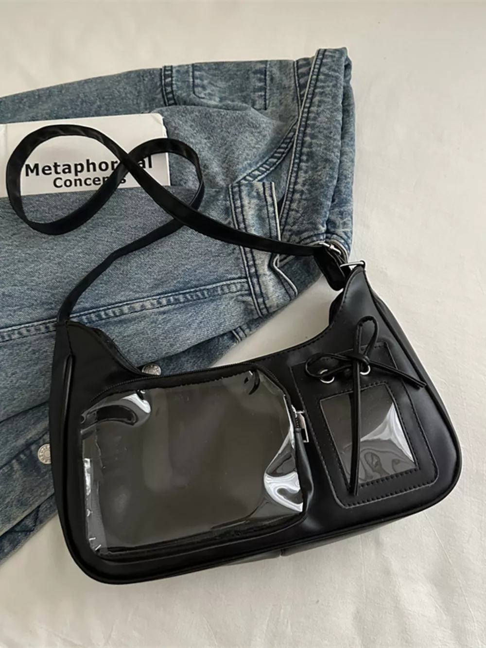 Clear Pocket Crossbody Bag, image 3