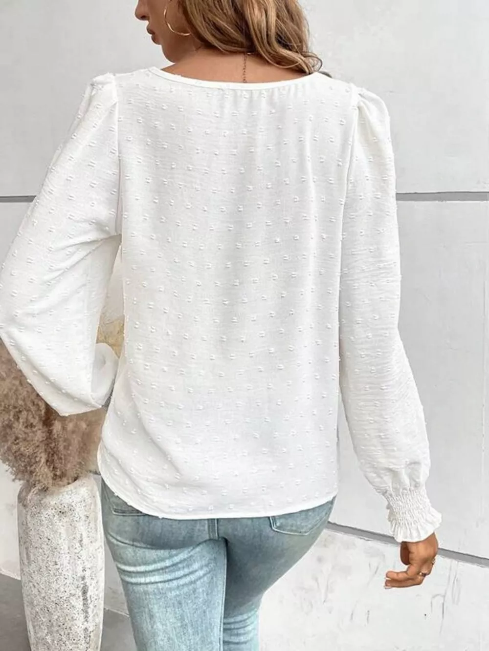 Swiss Dot Long Sleeve Blouse, image 11