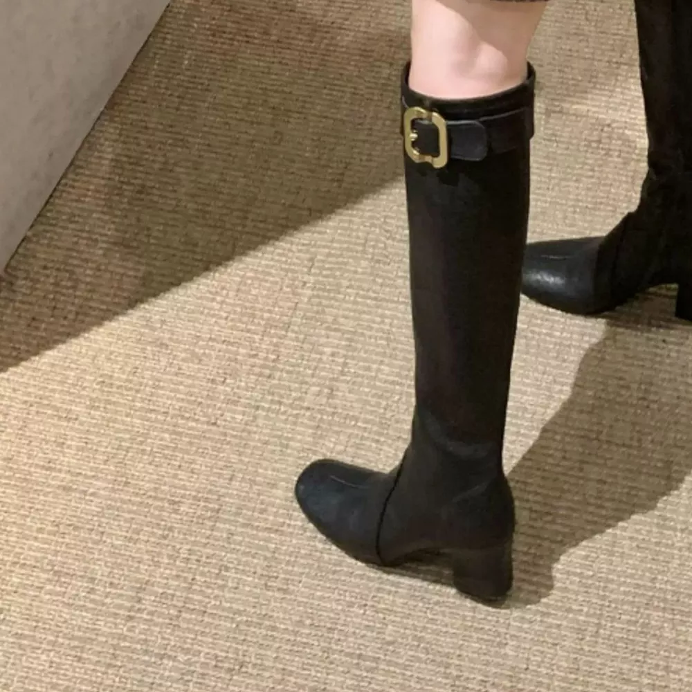 Square Toe Block Heels Boots, image 4