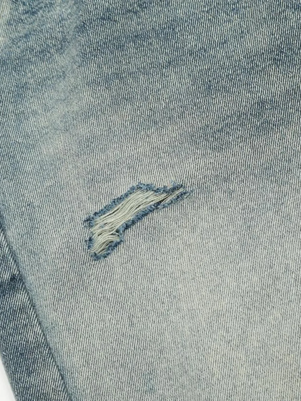 Men's Distressed Wide Leg Vintage Wash Jeans, image 16