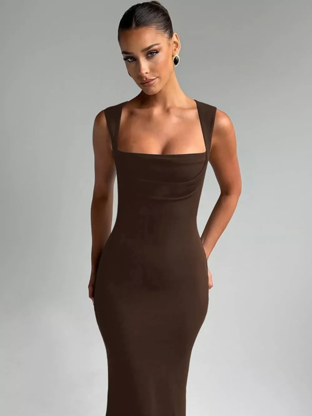 Square Neck Sleeveless Maxi Dress, image 8